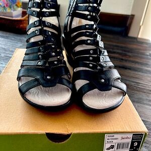 JAMBU SUGAR WOMEN’S GLADIATOR WEDGE SANDAL SIZE 9M